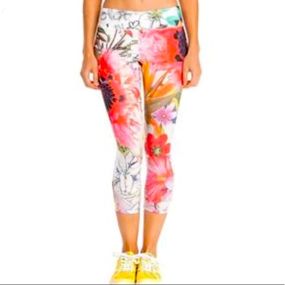 Desigual Dama Floral Leggings size Medium